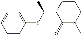 (3R)-3-[(1S)-1-Phenylthioethyl]-1-methylpiperidin-2-one Struktur