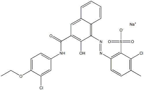 2-Chloro-3-methyl-6-[[3-[[(3-chloro-4-ethoxyphenyl)amino]carbonyl]-2-hydroxy-1-naphtyl]azo]benzenesulfonic acid sodium salt|