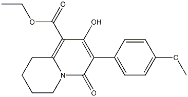 6,7,8,9-Tetrahydro-2-hydroxy-4-oxo-3-(4-methoxyphenyl)-4H-quinolizine-1-carboxylic acid ethyl ester Structure