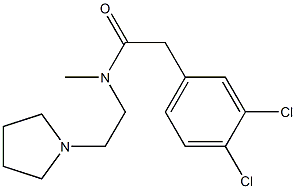 3,4-Dichloro-N-methyl-N-[2-(1-pyrrolidinyl)ethyl]benzeneacetamide Struktur