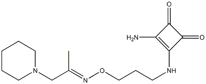 1-Piperidino-2-propanone O-[3-[[(2-amino-3,4-dioxo-1-cyclobuten)-1-yl]amino]propyl]oxime,,结构式