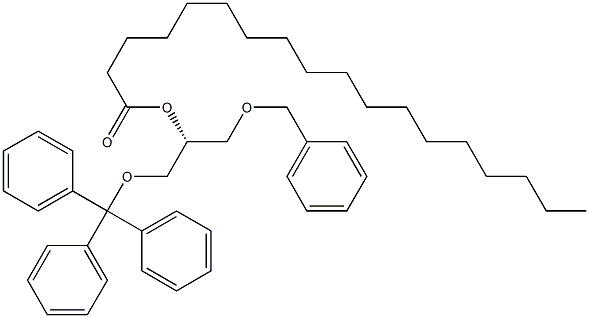 [R,(+)]-1-(ベンジルオキシ)-3-(トリチルオキシ)-2-プロパノールステアラート 化学構造式