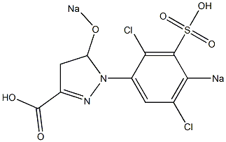 1-(2,5-Dichloro-4-sodiosulfophenyl)-5-sodiooxy-2-pyrazoline-3-carboxylic acid,,结构式