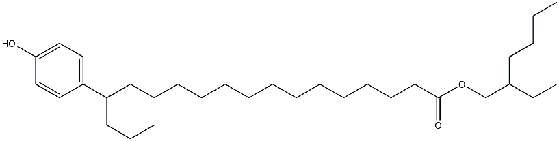 15-(4-Hydroxyphenyl)stearic acid 2-ethylhexyl ester Struktur