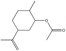 (-)-Acetic acid p-menth-8(9)-en-2-yl ester 结构式