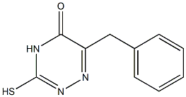 6-Benzyl-3-mercapto-1,2,4-triazine-5(4H)-one Struktur