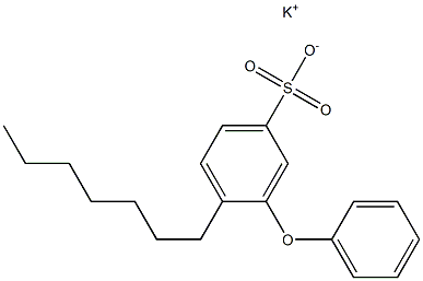 4-ヘプチル-3-フェノキシベンゼンスルホン酸カリウム 化学構造式