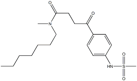 N-Heptyl-N-methyl-4-(4-methylsulfonylaminophenyl)-4-oxobutyramide Structure