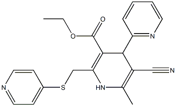 5-Cyano-1,4-dihydro-6-methyl-4-(2-pyridinyl)-2-[(4-pyridinylthio)methyl]pyridine-3-carboxylic acid ethyl ester