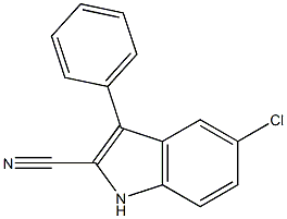 3-Phenyl-5-chloro-1H-indole-2-carbonitrile Structure