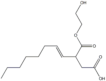 2-(1-Octenyl)succinic acid hydrogen 1-(2-hydroxyethyl) ester Struktur