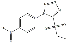 Ethyl 1-(4-nitrophenyl)-1H-tetrazol-5-yl sulfone,,结构式