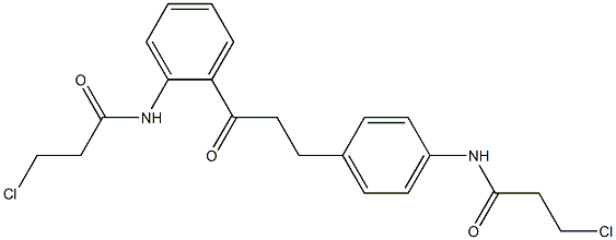 1-[2-[(3-Chloropropanoyl)amino]phenyl]-3-[4-[(3-chloropropanoyl)amino]phenyl]-1-propanone Structure