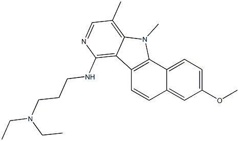 7-(3-Diethylaminopropylamino)-10,11-dimethyl-3-methoxy-11H-benzo[g]pyrido[4,3-b]indole Structure