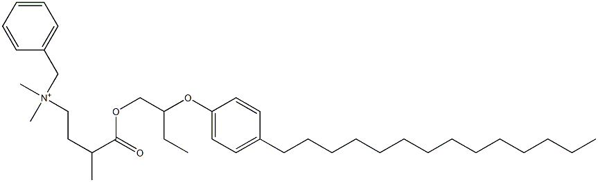 N,N-Dimethyl-N-benzyl-N-[3-[[2-(4-tetradecylphenyloxy)butyl]oxycarbonyl]butyl]aminium Struktur