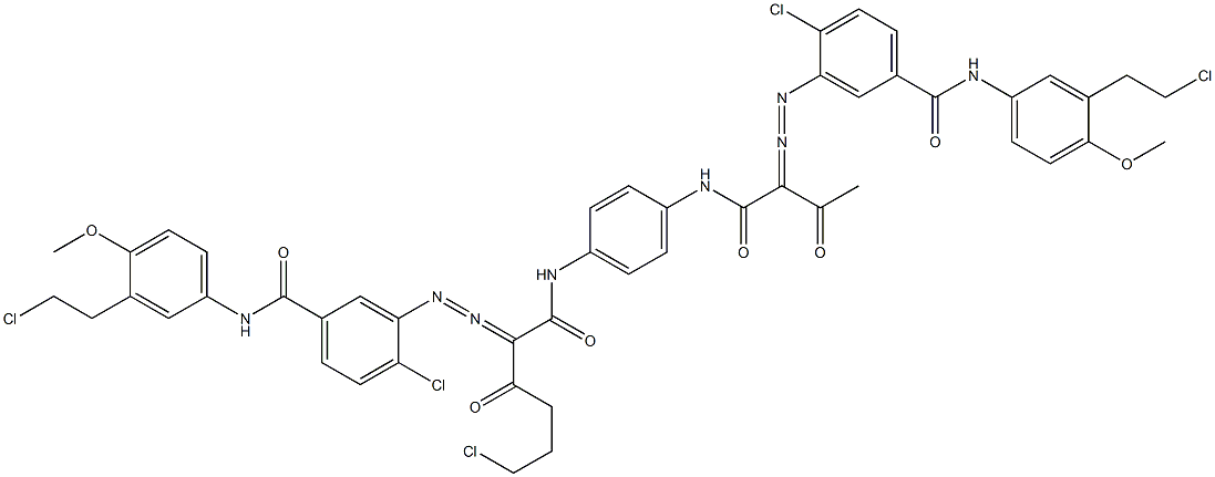 3,3'-[2-(2-Chloroethyl)-1,4-phenylenebis[iminocarbonyl(acetylmethylene)azo]]bis[N-[3-(2-chloroethyl)-4-methoxyphenyl]-4-chlorobenzamide]