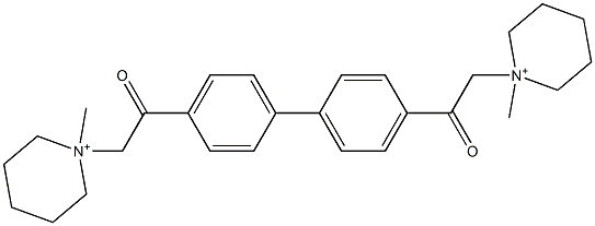 1,1'-[[1,1'-Biphenyl-4,4'-diyl]bis(2-oxo-2,1-ethanediyl)]bis(1-methylpiperidinium) 结构式