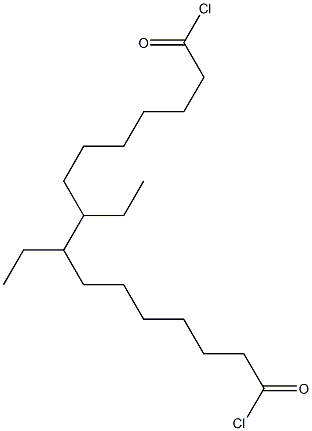 8,9-Diethylhexadecanedioic acid dichloride Structure