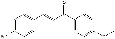 (E)-4'-ブロモ-α-(4-メトキシベンジリデン)アセトフェノン 化学構造式