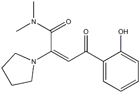 (2E)-2-(Pyrrolidin-1-yl)-N,N-dimethyl-4-oxo-4-(2-hydroxyphenyl)-2-butenamide Structure