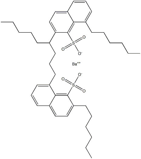Bis(2,8-dihexyl-1-naphthalenesulfonic acid)barium salt Structure