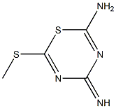 2-Amino-6-methylthio-4H-1,3,5-thiadiazin-4-imine Struktur