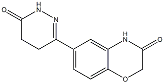 6-[(1,4,5,6-テトラヒドロ-6-オキソピリダジン)-3-イル]-4H-1,4-ベンゾオキサジン-3(2H)-オン 化学構造式