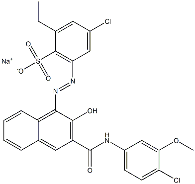  4-Chloro-2-ethyl-6-[[3-[[(4-chloro-3-methoxyphenyl)amino]carbonyl]-2-hydroxy-1-naphtyl]azo]benzenesulfonic acid sodium salt