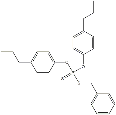 Dithiophosphoric acid O,O-bis(4-propylphenyl)S-benzyl ester,,结构式