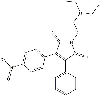 3-(Phenyl)-4-(4-nitrophenyl)-1-[2-(diethylamino)ethyl]-1H-pyrrole-2,5-dione Struktur