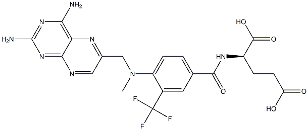 N-[3-(Trifluoromethyl)-4-[[(2,4-diaminopteridin-6-yl)methyl]methylamino]benzoyl]-D-glutamic acid Structure