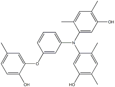 N,N-Bis(5-hydroxy-2,4-dimethylphenyl)-3-(2-hydroxy-5-methylphenoxy)benzenamine