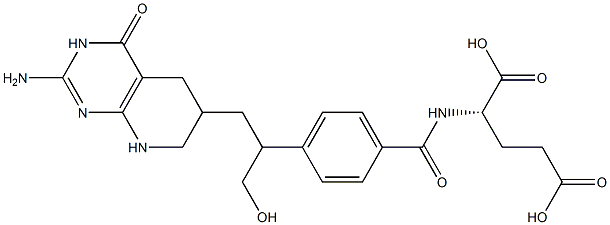 N-[4-[2-[(2-Amino-3,4,5,6,7,8-hexahydro-4-oxopyrido[2,3-d]pyrimidin)-6-yl]-1-(hydroxymethyl)ethyl]benzoyl]-L-glutamic acid Structure