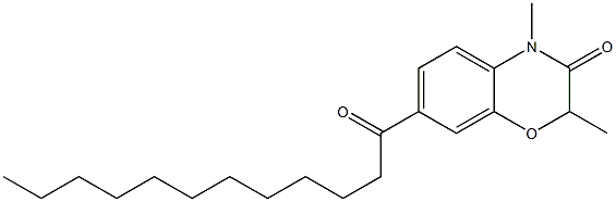 2,4-Dimethyl-7-lauroyl-4H-1,4-benzoxazin-3(2H)-one 结构式