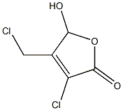 3-Chloro-4-chloromethyl-5-hydroxyfuran-2(5H)-one Struktur