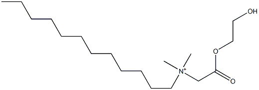 N-[(2-Hydroxyethoxy)carbonylmethyl]-N,N-dimethyl-1-dodecanaminium Struktur