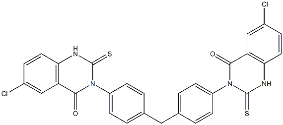 3,3'-[Methylenebis(4,1-phenylene)]bis[1,2-dihydro-6-chloro-2-thioxoquinazolin-4(3H)-one] Structure