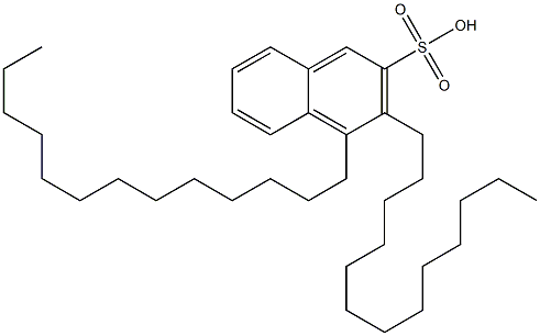 3,4-Ditridecyl-2-naphthalenesulfonic acid Structure