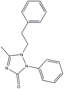 1-Phenethyl-5-methyl-2-phenyl-1,2-dihydro-3H-1,2,4-triazol-3-one 结构式