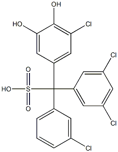  (3-Chlorophenyl)(3,5-dichlorophenyl)(5-chloro-3,4-dihydroxyphenyl)methanesulfonic acid