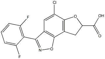  5-Chloro-7,8-dihydro-3-(2,6-difluorophenyl)furo[2,3-g][1,2]benzisoxazole-7-carboxylic acid