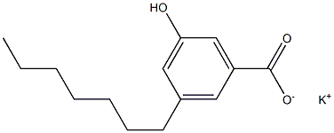 3-Heptyl-5-hydroxybenzoic acid potassium salt Struktur