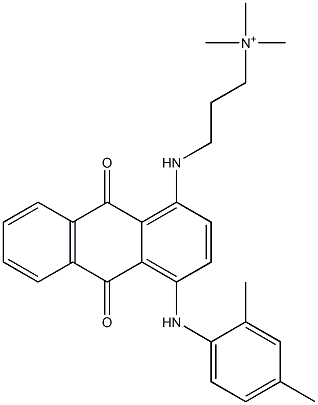 3-[[[4-[(2,4-Dimethylphenyl)amino]-9,10-dihydro-9,10-dioxoanthracen]-1-yl]amino]-N,N,N-trimethyl-1-propanaminium Struktur