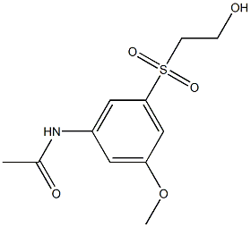 3-(Acetylamino)-5-methoxyphenyl 2-hydroxyethyl sulfone 结构式