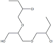 1,3-ビス(2-クロロブトキシ)-2-プロパノール 化学構造式