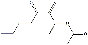 (2R)-2-アセチルオキシ-3-メチレン-4-オクタノン 化学構造式