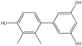 2',3'-Dimethyl-1,1'-biphenyl-3,4',5-triol Struktur