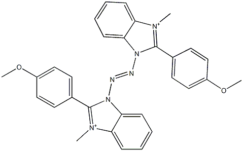 1,1'-Azobis[3-methyl-2-(p-methoxyphenyl)-1H-benzimidazol-3-ium] Structure