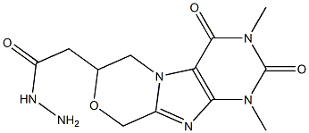 [(1,2,3,4,6,7-Hexahydro-1,3-dimethyl-2,4-dioxo-9H-[1,4]oxazino[3,4-f]purin)-7-yl]acetic acid hydrazide Structure
