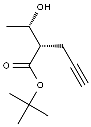 (2S,3S)-3-ヒドロキシ-2-(2-プロピニル)酪酸tert-ブチル 化学構造式